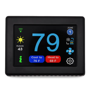 micro-air easytouch black thermostat front