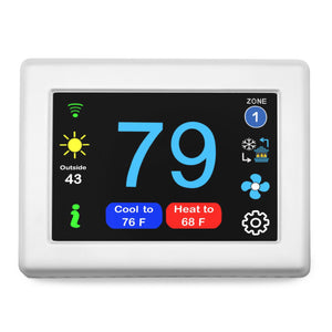 micro-air easytouch white thermostat front